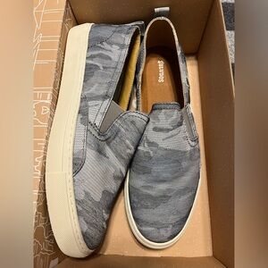 New Men’s Slip On Algarve Soludos Sneakers Gray Camouflage Canvas